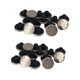 17mm Shiny Silver Jeans Buttons (Pack of 10)